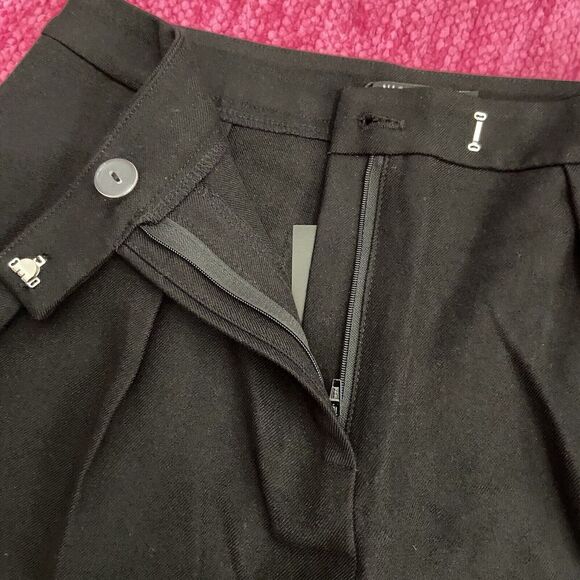 Nasty Gal Tapered Pleated High Waisted Smart Pants Black Size US 6 - Picture 4 of 12